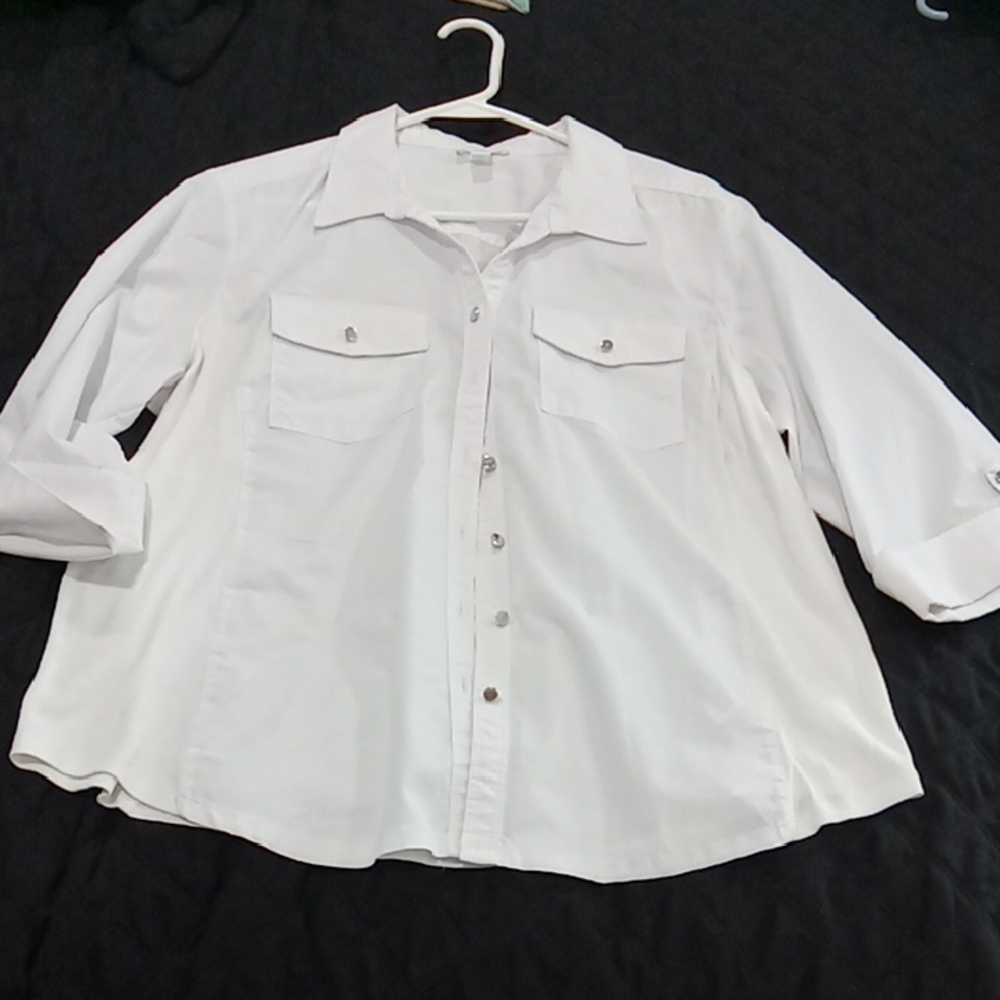 Classic White Button-Up Shirt